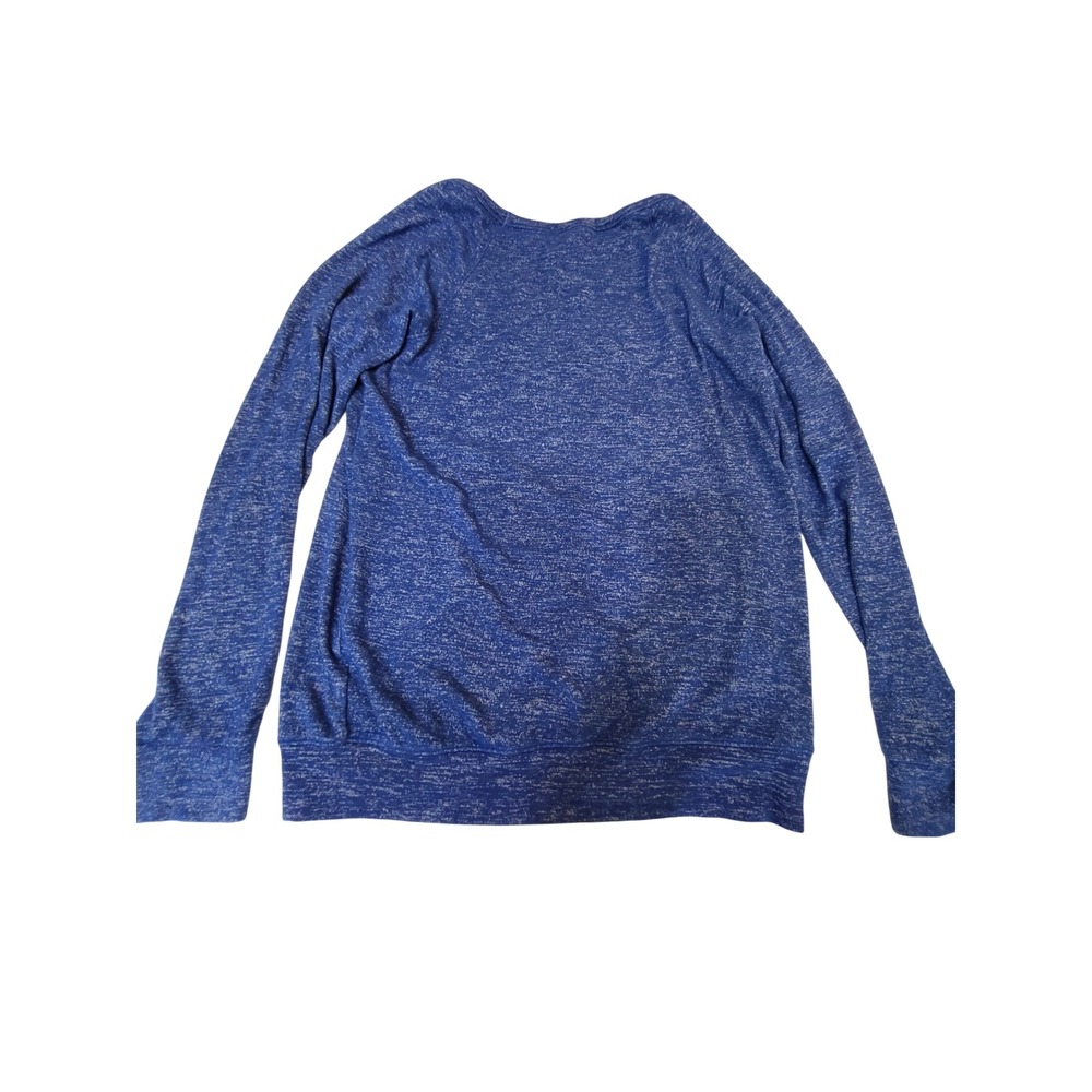 Buffalo David Bitton Womens Blue Space Dye Raglan Long Sleeve Top Small